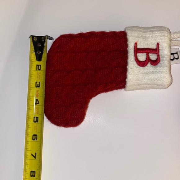 St. Nicholas Square (Kohl’s) cream & deep red knitted “Mini” Stockings C • B • D - Picture 10 of 16